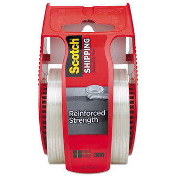 Scotch® Reinforced Strength Shipping And Strapping Tape In Dispenser, 1.5" Core, 1.88" X 10 Yds, Clear freeshipping - TVN Wholesale